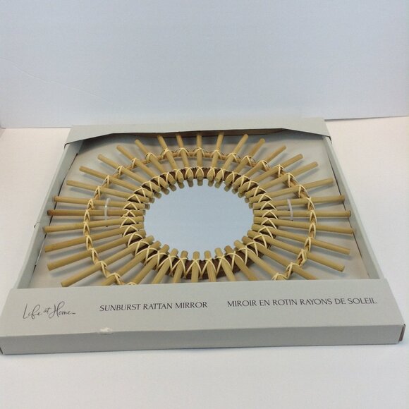 Rattan Sunburst Mirror New in Box 40cm x 2cm Boho Decor - Picture 7 of 16